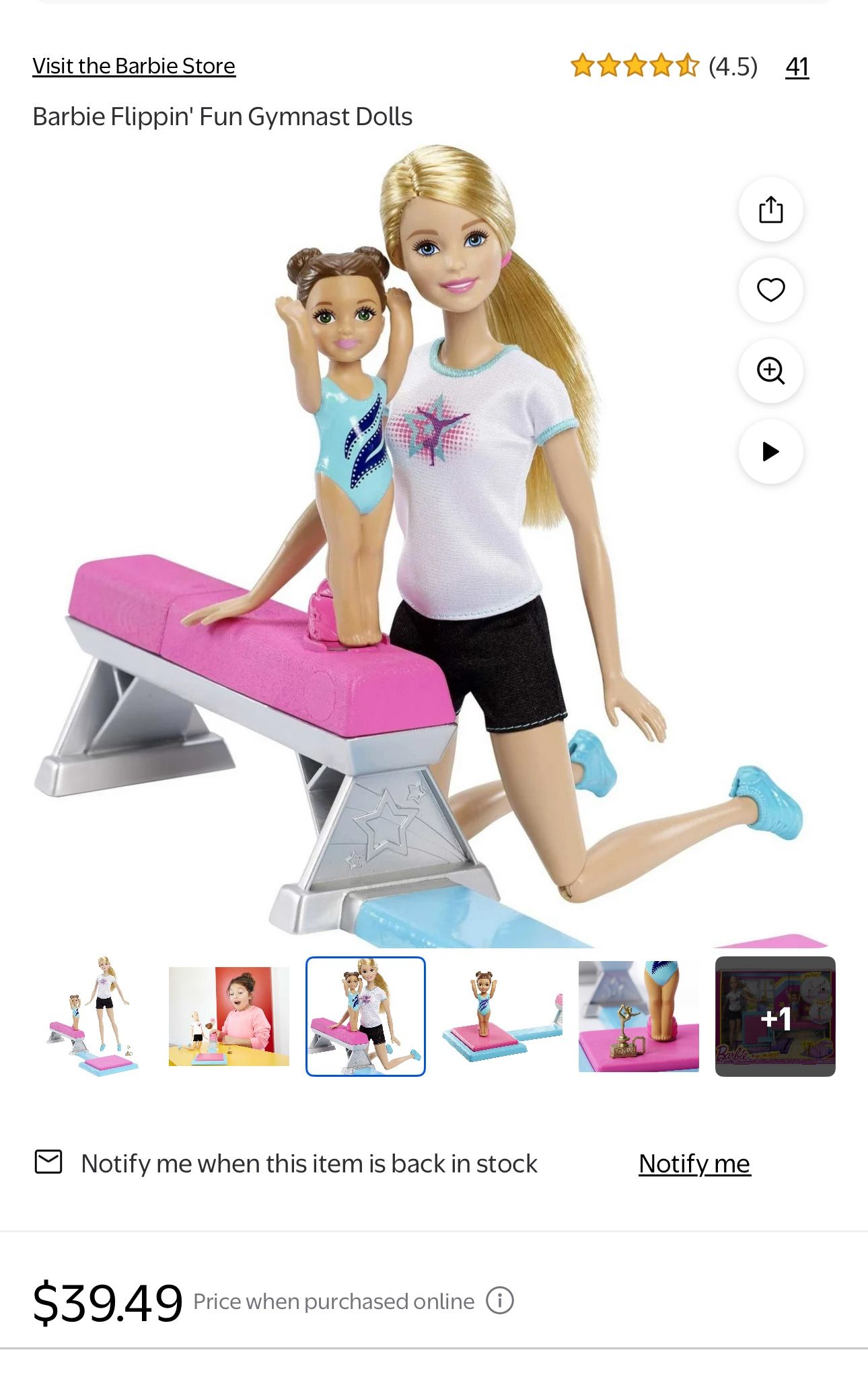 Barbie Flipin’ Fun Gymnast Doll
