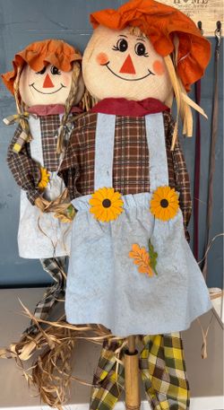 Fall Scarecrow Decorations Set of 2