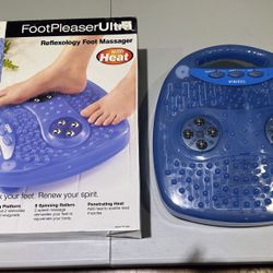 New Homedics Electric Ultra Reflexology Foot Massager w/Heat&Instructions-See Descrip for details 