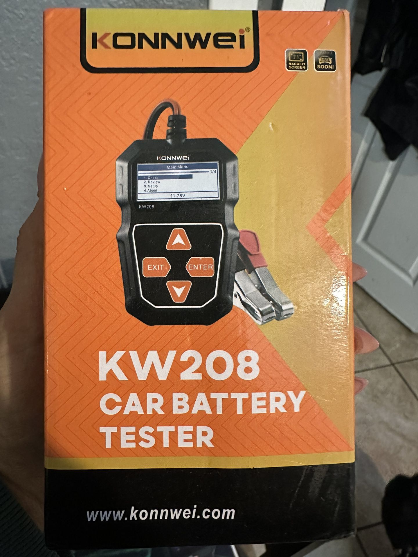 KONNWEI KW208 12V Car Battery Tester, 100-2000 CCA Load Tester Automotive Alternator Tester Digital Auto Battery Analy