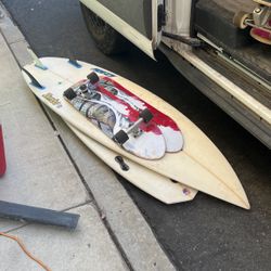 75$ Surfboard  Skateboard All Need Gone 