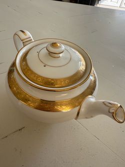 Minton England Gilt teapot 1909 H1325 Davis Collamore & Co.