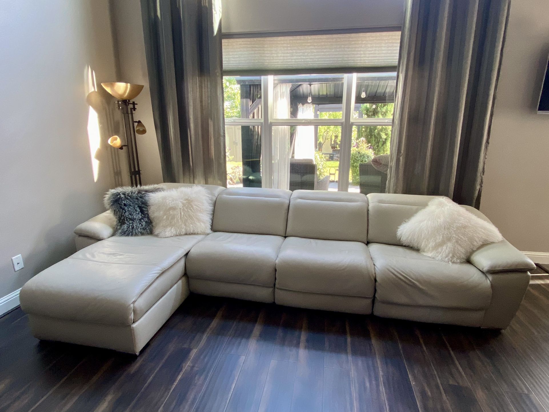 Italian Leather Sofa, Recliners