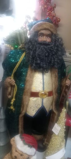 New 3ft African American Santa Claus very detailed high quality masterpiece