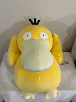 Pokémon Psyduck Plush Stuffed Animal Duck - Yellow & Cream, Anime TV Show