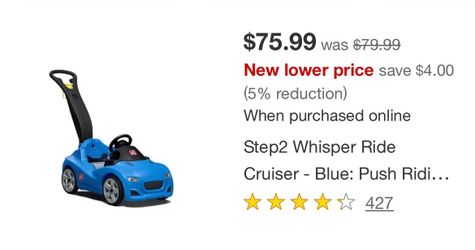 Blue push car