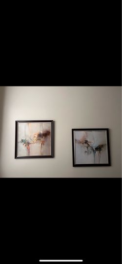 Set of 2 Abstract Wall Art / Home Decor