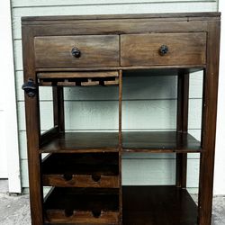 Cost Plus World Market Boho Rolling Bar Cart