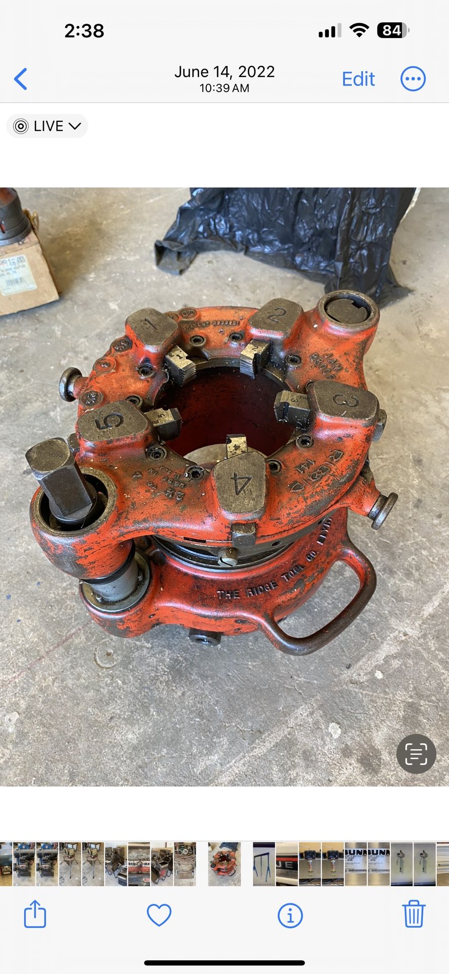 RIDGID. #141 2 1/2”-4” adj die head