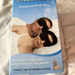 MACK's Contoured DREAMWEAVER SLEEP MASK Travel Trips Naps Washable Earplugs