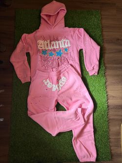 Sp5der Atlanta Pink Hoodie & Sweatpants Set
