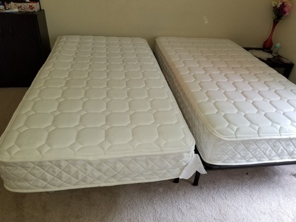 2 twin size mattress(no frames)
