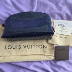Louis Vuitton Momogram Vernis Pochette Bleu