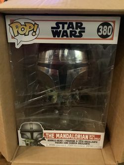 The Mandalorian With The Child 380 Funko large Size