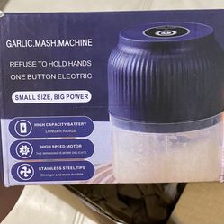 Blue Chargeable Electronic Garlic Mash Machine 