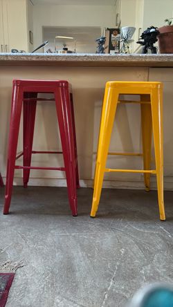 Metal Bar Stools Set of 2
