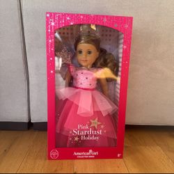 American Girl 2024 Pink Stardust Holiday Collector Doll Swarovski Crystals LE