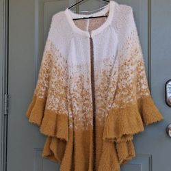 Calligraphy Cape Sweater 