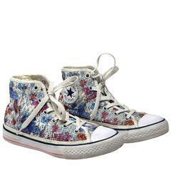 Converse floral high top sneakers 