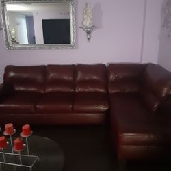 Sectionals sofa's Burgundy Style leather 