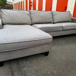 Costco Gray Sectional Sofa Couch - FREE DELIVERY 🚚 