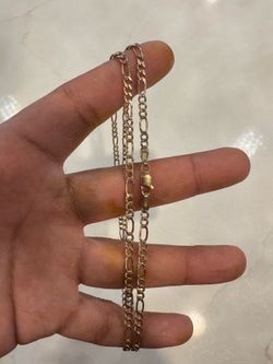 22 inch 10kt fígaro chain