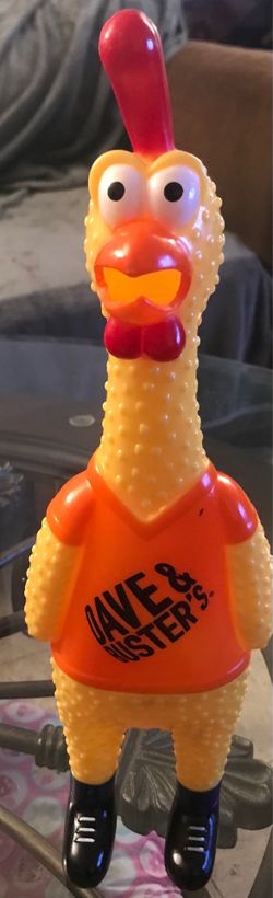 Dave and busters collectible squeaky chicken