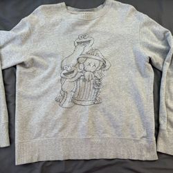 Authentic Grey KAWS x Sesame Street crewneck