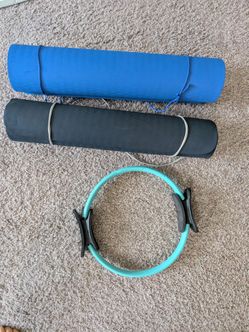 Moveout sale !: two yoga mats and fitness ring