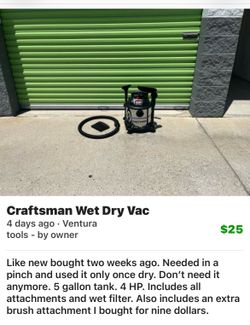 Craftsman Wet Dry Vacuum
