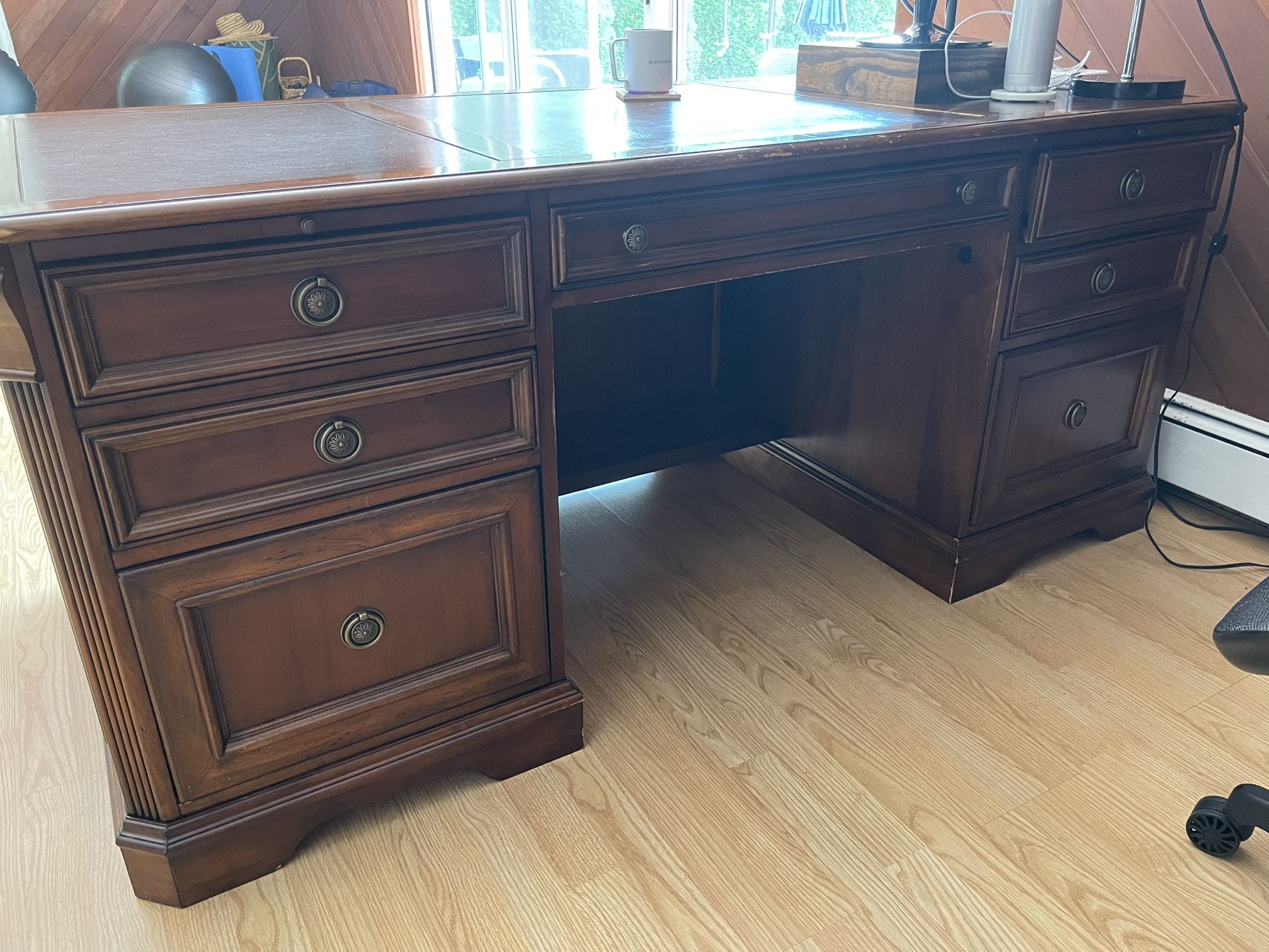 Cherry Vintage Executive Desk