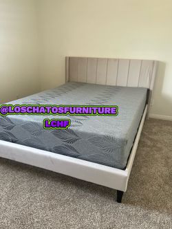 Queen size bed frame and mattress