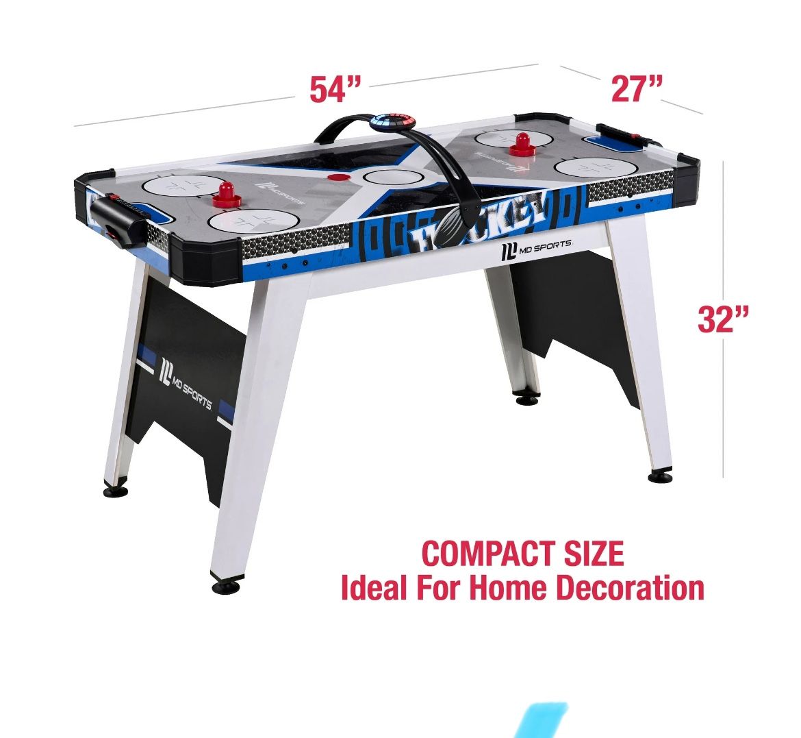 Air Hockey Table Set, 54” Overhead Electronic