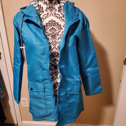 Women Hooded Raincoat Size Small