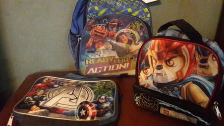 Toddler size backpack & 2 lunch boxes