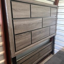 Complete Gray Bed Frame 