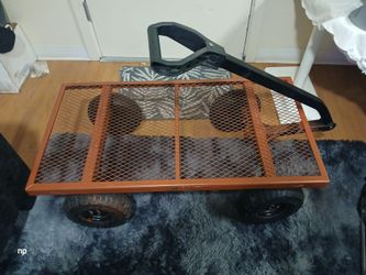 Steel Mesh Garden Utility Wagon Cart