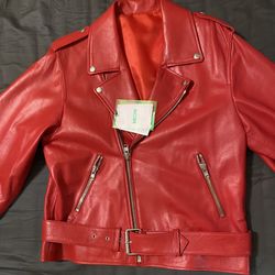Brand New Red Real Leather Jacket
