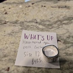 Custom Hammered James Avery Cross Ring
