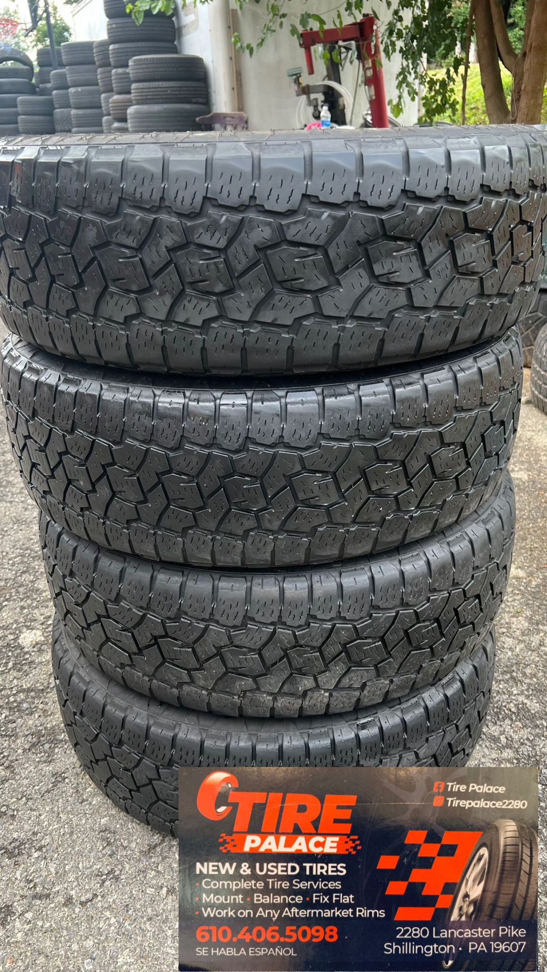 Used tires 225/65/17 Toyo brand all terrain mount & balance recycling included $280