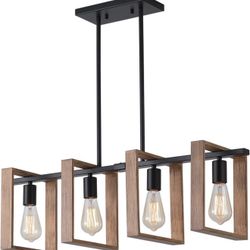 Farmhouse Industrial Rectangle Pendant Light,