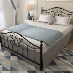 BEAUTIFUL QUEEN STEEL BED FRAME, BED NOT INCLUDED $190 OBO.