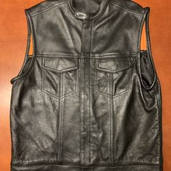Motorcycle Leather Vest First Manufacturing Co. 