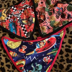 Six Bunnies Baby Bibs (3) Kitschy And Adorable 