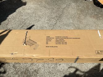 Queen platform bed with headboard