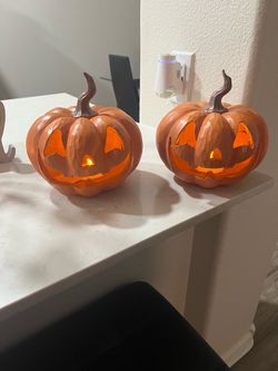 Ceramic Light Up Pumpkins
