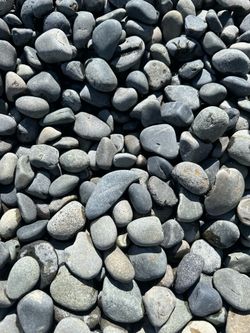 Black Mexican Pebble Landscape Rock - 1/2”-1”  -  1/2yd