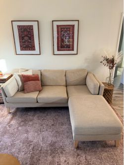 World Market Couch w/Ottoman