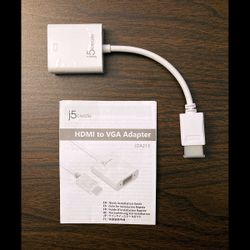 HDMI-Male-to-VGA-Female-Adapter (j5create) - NEW