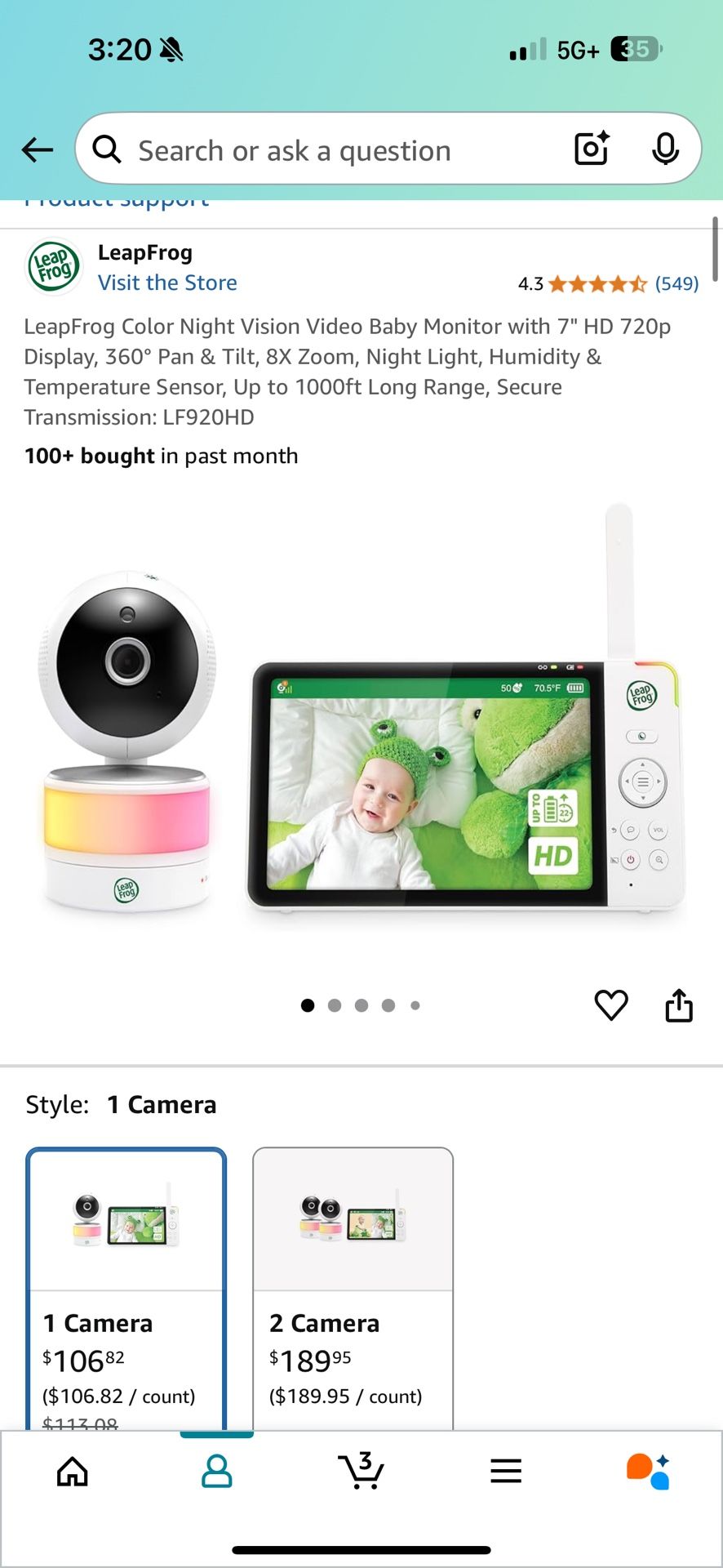 Leap Frog Baby Monitor 